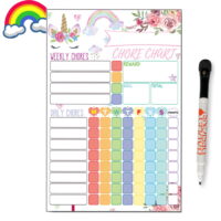 Sytle-Carry Chore Chart Behavior Charts Chore Chart for Kids Unicorn Reward Chart for Kids