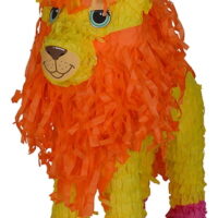 Fluffy Lion Piñata, Yellow, Large, 19.5' Tall
