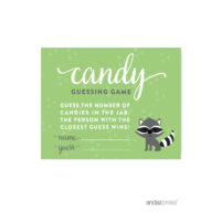Candy Guessing Game  Woodland Animals Deer Baby Shower Games , 30-Pack