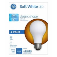 GE LED Light Bulbs, Soft White, 760 Lumens, 8-Watts, 4-Pk. 1 Pack