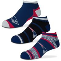 Youth For Bare Feet New England Patriots 3-Pack Cash Ankle Socks