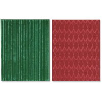 Tim Holtz Alterations Texture Fades Embossing Folders, Harlequin & Stripes