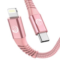 USB C to Lightning Cable 6ft 2Pack, Aioneus USB C iPhone Cable MFi Certified Braided Type C iPhone Charger Cord Fast Charging for iPhone 11 12 13 Pro Max X XS XR 8 7 6s Plus SE, iPad(Pink)