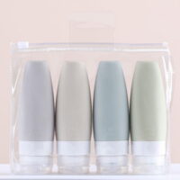 Travel Bottles Refillable Silicone Squeeze Container for Toiletries for Shampoo Body Lotion Facial Cleanser Conditioner