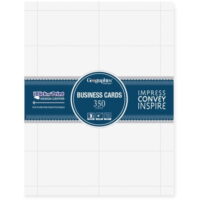 Geographics Inkjet, Laser Business Card - 30% Recycled 3 1/2' x 2' - 65 lb Basis Weight - 350 / Pack - White