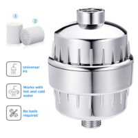 Shower Filter, TAPCET 12-Stage Universal Shower Head Water Filter with 2 Cartridges, Hot and Cold Water Fliter for Purifying and Softening Hard Water- For All Types of Shower