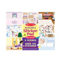 Melissa & Doug Reusable Sticker Pad Set: Play House - 175+ Reusable Stickers
