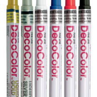 Uchida 6 Color Decocolor Glossy Oil Based Fine Line Opaque Paint Marker 200-S
