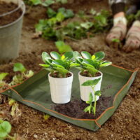 LYUMO Garden Plant Seedling Repotting Tray Indoor Transplanting Operating Tidy Flower Potting Mat Green