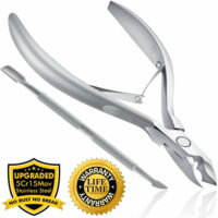 Cuticle Trimmer with Cuticle Pusher - BTArtbox Cuticle Remover Upgraded 5Cr15Mov Stainless Steel Cuticle Nippers Durable Cuticle Cutter Scissors Manicure Pedicure Tools Set