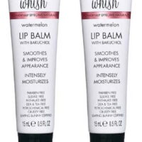 Whish Powerfully Effective Natural Watermelon Lip Balm with Bakuchiol. 0.5 fl. oz. each. Pack of 2