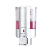 OUNONA 300ml Hand Foaming Soap Dispenser Plastic Wall Mounted Liquid Soap Dispenser Pump for Bathroom Shower Bath Kitchen Sink(Single Head)