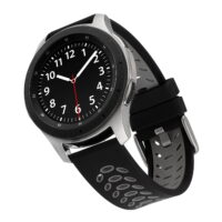 WITHit Black/Gray Silicone Sport Band for 20MM Samsung® Universal Smartwatch