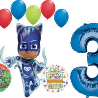 Mayflower Products PJ Masks Catboy 3rd Birthday Party Supplies Balloon Bouquet Decorations
