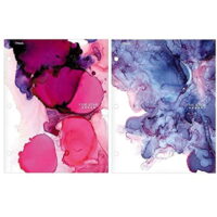 2 Pack of 2 Pocket Folders Pink and Purple Fluid Lava Design Portfolios