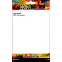 Ranger Tim Holtz Alcohol Ink Yupo Paper 5x7 White Cardstock 10pc