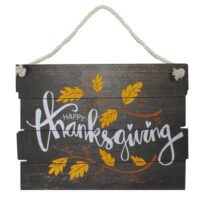 15' Wooden 'Happy Thanksgiving' Hanging Wall Sign