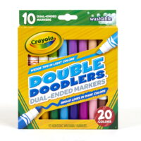 Crayola Dual-Ended Washable Double Doodlers Markers, 10-Markers