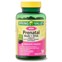 Spring Valley Mini Prenatal Complete Multivitamin (Multi + DHA), 120 Softgels