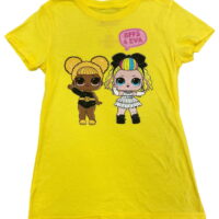 LOL Surprise! Girls Yellow BFFs 4 Eva Short Sleeve T-Shirt Tee Large (10-12)