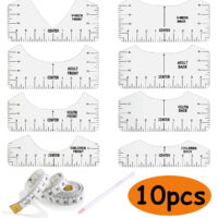 Tshirt Ruler Guide for Vinyl Alignment Tool with Soft Tape Measure Craft Sewing Supplies Accessories Tools for Cricut Heat Press HTV Heat Transfer Vinyl