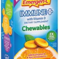 Emergen-C Immune + with Vitamin D Dietary Supplement Chewables Tablets 14 ea (Pack of 4)