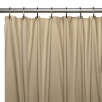 Hotel Collection Premium Heavy Duty Vinyl Shower Curtain Liner with Metal Grommets - Khaki