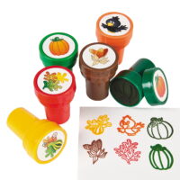 Fun Express, Fall Pumpkin Stampers for Fall, Stationery, Stamps, Stamps, Self Inking, Fall, 24 Pieces
