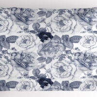 Shabby Chic Pillow Sham Garden Spring Roses Buds with Leaves Flowers Romantic Image Artwork, Decorative Standard Size Printed Pillowcase, 26 X 20 Inches, Blue Grey and White, by Ambesonne