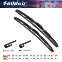 Feildoo 24'&16' Wiper Blades Fit For Mitsubishi Mirage 2015 24'+16' Front Windshield Wiper, Driver and Passenger, J U HOOK, Set of 2