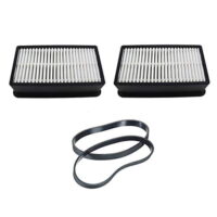 Bissell Vacuum Cleaner 2032663 Two Hepa Filters with 32074 Two Flat Belt for Models 1413, 1413W, 1330K, 1331, 13321, 2410, 24101, 2412, 1328V, 1328, 13302, 1330R, 1330, 1334, 14522, 3247, 35831