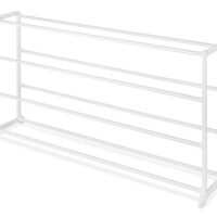 Whitmor 4-Tier 20 Pair Floor Shoe Rack - White - Resin