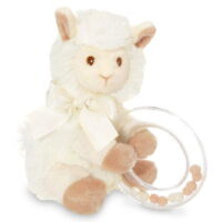 Bearington Baby Lil' Alma Plush Stuffed Animal Llama Shaker Rattle Ring Rattle, 5.5 inches