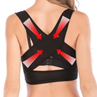 Adjustable Brace Belt Corrector, Women Posture Corrector Back Shoulder Support Hunchback Relief Humpback Correction Brace Chest Bra Support-Size S-2XL/Black/Beige,2 Pack