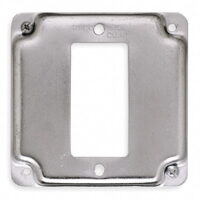 RACO Galvanized Zinc Electrical Box Cover, Box Type: Square, Number of Gangs: 1, 4' Width, 4' Length