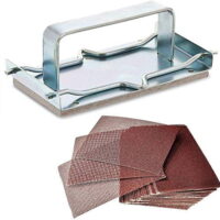 Grill Cleaning Kit | Griddle Cleaning Kit | Includes 20 Griddle Screens and Metal Griddle Screen Holder | Holds Grill Screen Securely, Removes Burnt Food and Grease | Grill Brush Bristle Free