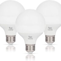 Simba Lighting LED Vanity Globe G25 G80 8W 60W Equivalent Bulbs 120V E26 Base 2700K Soft White 3-Pack