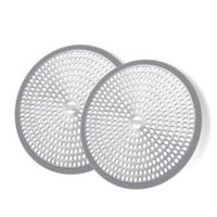 Shower Drain Hair Catcher, Bathtub Drain Strainer, Drain Protector by Casewin , Stainless Steel Silicone Hair Stopper Shower Drain Covers for Bathroom Bathtub and Kitchen 2 Pack