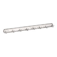 Unique Bargains 8 Hook Metal Coat Hook, Screw Wall Mounted Rack, 0.33 lb Limit