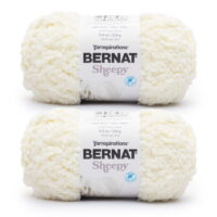 Bernat® Sheepy™ #6 Super Bulky Nylon Yarn, Cotton Tail 8.8oz/250g, 149 Yards (2 Pack)