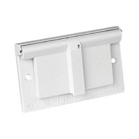 Red Dot 3819828 Rectangle Zinc 1 Gang Weather Proof Receptacle Box Cover for 1 GFCI Receptacle