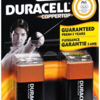 Duracell Coppertop Alkaline Batteries 9 Volt 2 Each (Pack of 2)