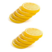 10pcs Fake Lemon Slice Artificial Fruit Simulation Lifelike Model for Home Party Decoration;10pcs Fake Lemon Slice Artificial Fruit Simulation Lifelike Model for Home