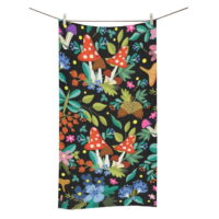 MKHERT Pattern Of Forest Plants And Mushrooms Bath Towel Shower Towel Wash Cloth Face Towels 16x28 Inches
