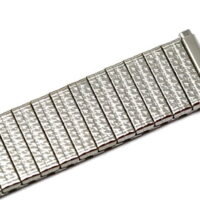 SPEIDEL 16-20MM SHORT/MED SILVER TWIST O FLEX METAL EXPANSION STRAP WATCH BAND