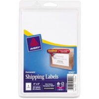 Avery Shipping Labels, Permanent Adhesive, 4' x 6' , 20 Labels (5292) 4' Height x 6' Width - Rectangle - Laser, Inkjet - White - Paper - 1 / Sheet - 20 Total Label(s) - 3