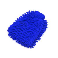 Protective Microfiber Chenille Car Wash Glove Anti Scratch for Home Vehicle Blue