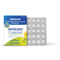 Boiron Arnicare Tablets, Homeopathic Medicine for Pain Relief, Swelling & Bruises from Injuries, Muscle Pain, 60 Meltaway Tablets