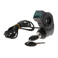 1pc -Bike Thumb Throttle LED Digital Battery Voltage Display Power Indicator with Key Electric Bicycle Scooter Twist Throttle Accessory