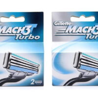 Gillette Mach3 Turbo Refill Blade Cartridges, 4 Count